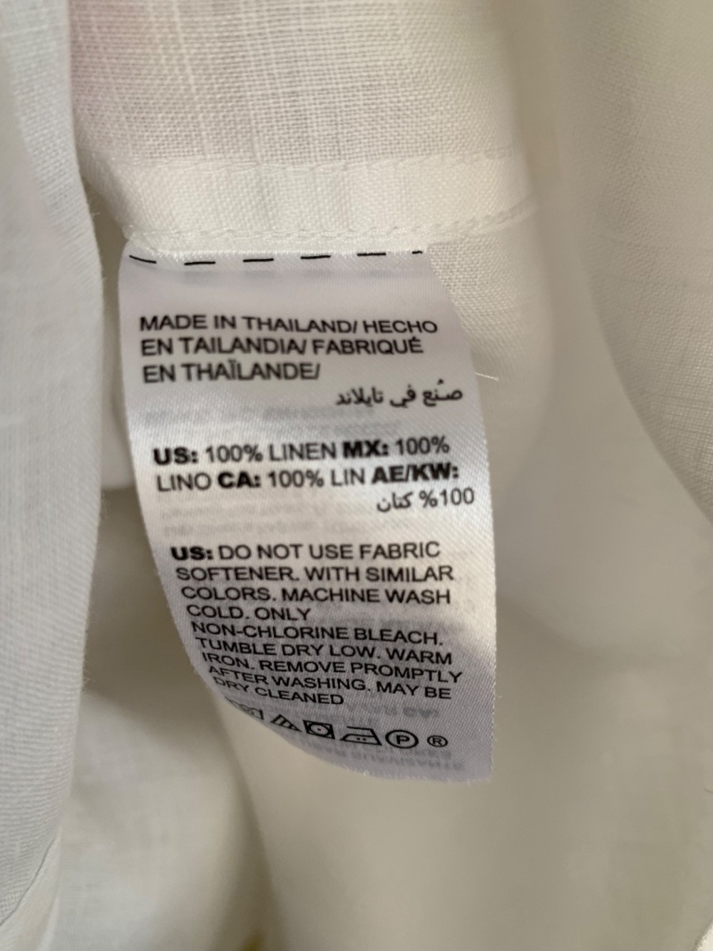 Chico's White Linen Button Up Shirt Tunic Top Beach Travel Layering Sz.3 or XL - Picture 9 of 10